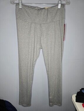 NEW Feathers Maternity Leggings-Womens LARGE-Heather Gray-yoga pants,stretch